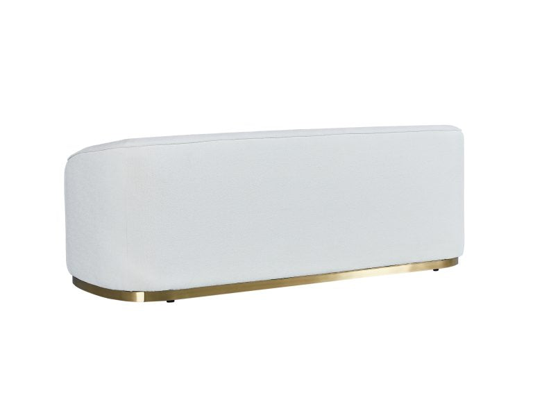 Bellissimo Oro Sofa Gold Base Bertoni Boucle Upholstery